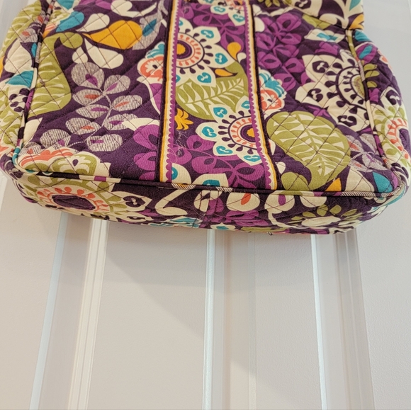 Vera Bradley Plum Crazy Purple Floral Top Handle Bag‎ Purse - Picture 5 of 14
